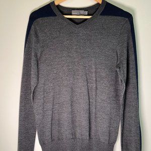 Vince wool sweater v-neck with shoulder to sleeve details